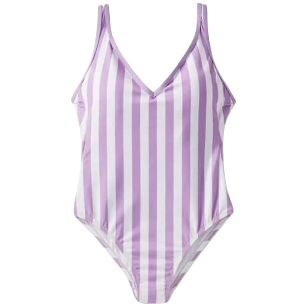 NWOT Kona Sol V-Neck Over The Shoulder High Leg One Piece Swimsuit